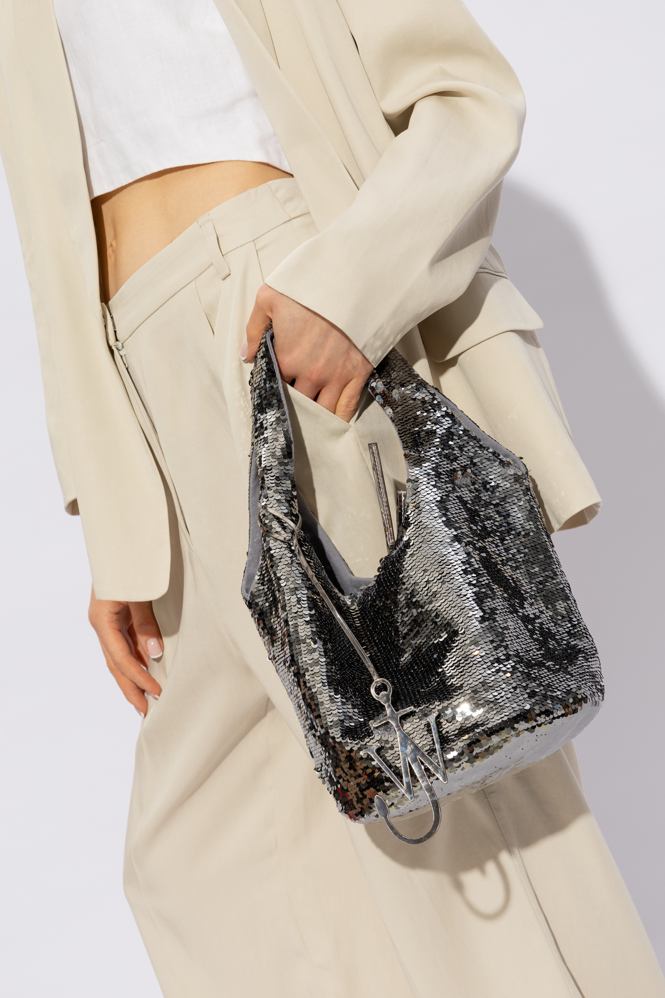 SchaferandweinerShops Niger - Silver Sequin Handbag JW